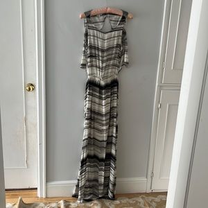 Club Monaco 100% silk full length backless dress sleeveless like new